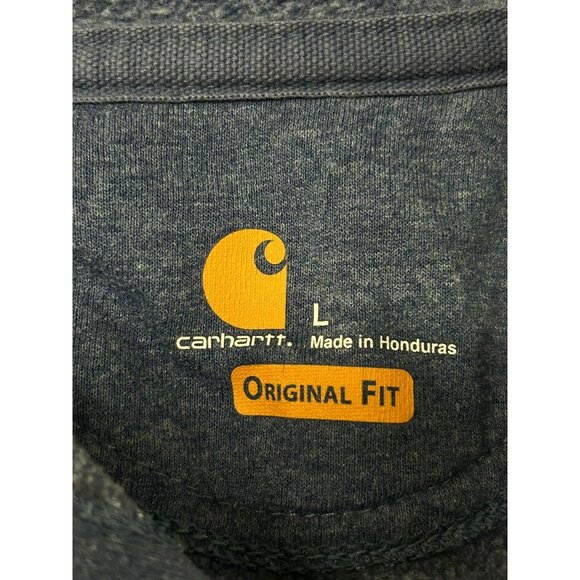 Carhartt Men's Large Hoodie Original Fit Sweatshirt Pullover Blue - Picture 3 of 5